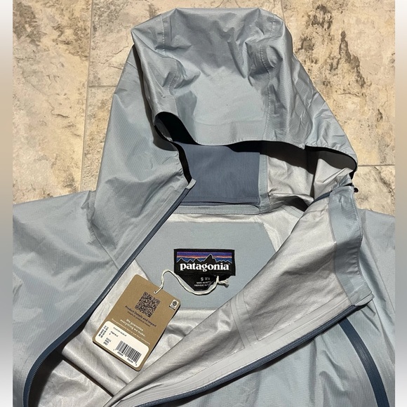 NEW Patagonia Storm Racer Waterproof Running Jacket Men's Small ~ Steam Blue - Picture 5 of 6